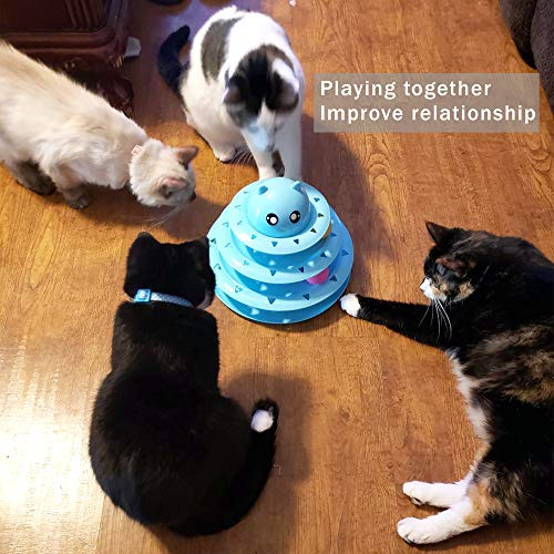 Juguete Interactivo Gato 3 Niveles 6 Bolas Para Ejercicio