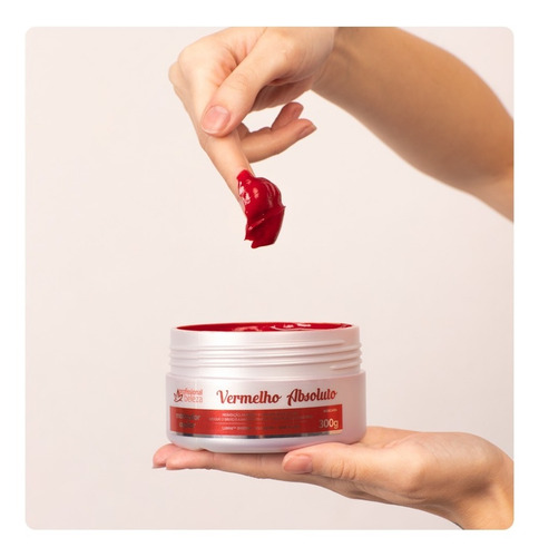 Imagem 4 de 5 de Máscara Matizador Vermelho Absoluto Profissional Beleza 300g