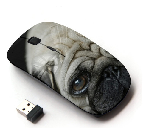 Koolmouse Optico 2.4 G Inalambrico Pug Puppie Triste Tiny