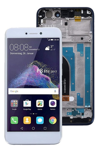 Para Huawei P8 Lite (2017) Pantalla Táctil Lcd Con Marco