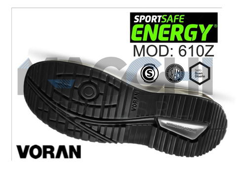 Imagen 3 de 3 de Zapatilla De Seguridad Voran Sportsafe Energy 610