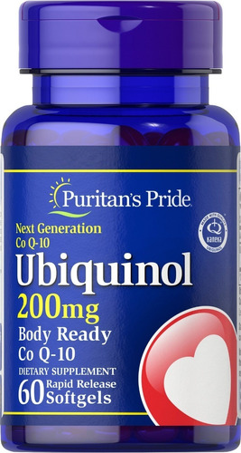 Puritan's Pride | Ubiquinol | 200mg | 60 Rapid Softgels