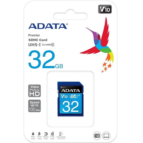 Adata Memoria Sd 32gb Uhs-i Clase 10 Celulares 50mb/s
