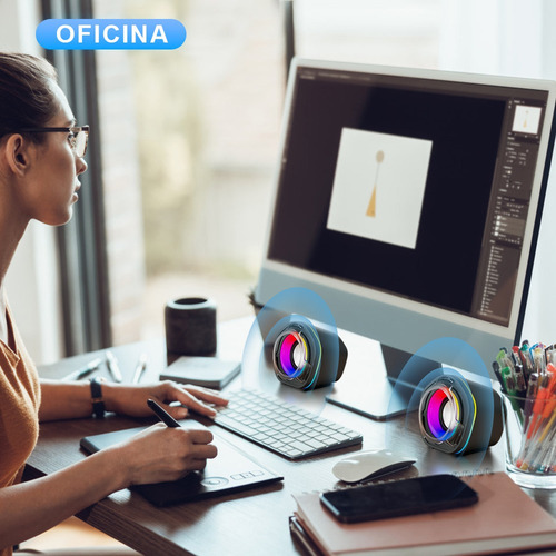 Bocinas Portable Multimedia Rgb Speaker Altavoz De Led