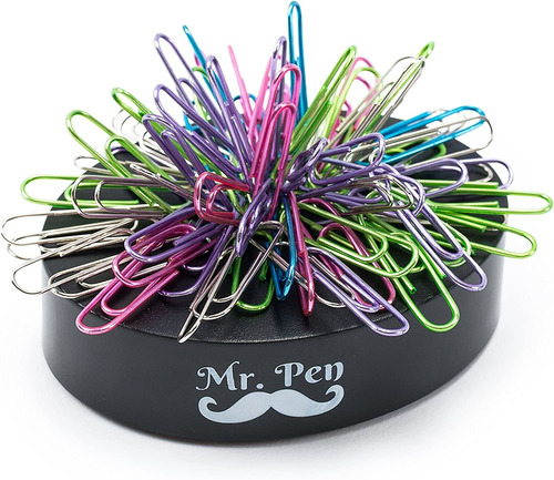 Mr Pen- Magnetic Desk Toy With Colored And Silver Paper Clip