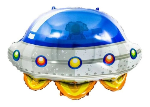 Balão Metalizado Nave Disco Voador Ovini Astronauta 1un