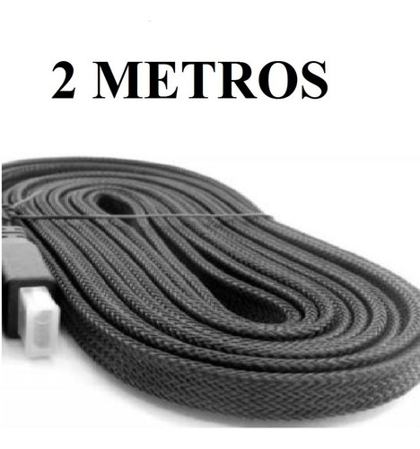 Cabo Conector Hdmi 4k Version 2.0 / Fio De Malha /2 Metros