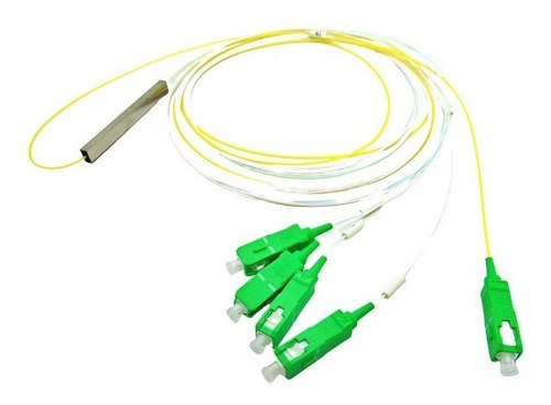 Splitter Óptico Balanceado 1x4 0.9mm 1.5m Sm Sc-apc Plc 
