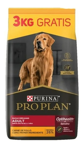 Proplan Adulto Mediana Complete 15+3 Kg Envios Dogcity