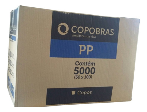 Copo Plástico Pp 50ml Caixa C/5000 Copos + Dispenser 