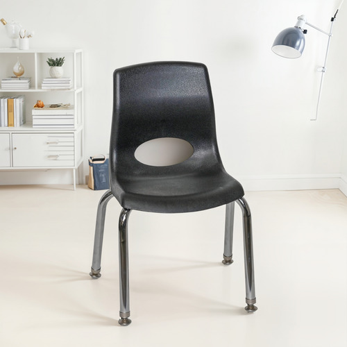 Angeles Silla Infantil Myposture Negra Con Patas Cromadas