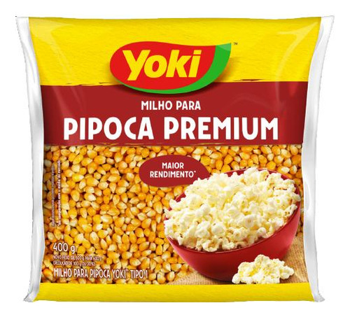 Milho Para Pipoca Tipo 1 Yoki Premium Pacote 400g