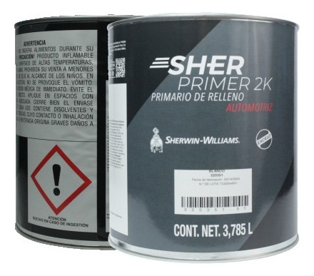 Sher Primer 2k Kit 4.731l Blanco