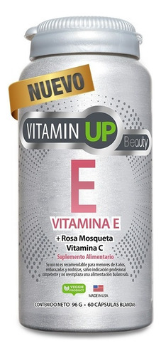 Vitamina E Beauty (60 Capsulas) Vitamin Up Sabor Sin Sabor