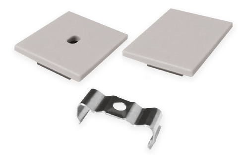 Kit De 16 Tapas Y 16 Clips Para Perfil De Aluminio Per-16-2m Luz