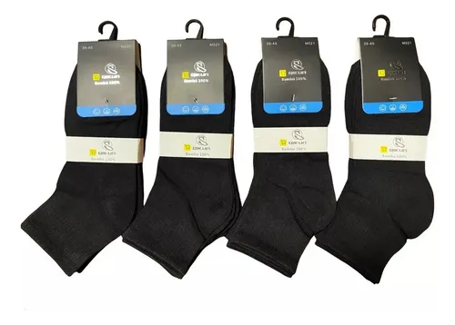 12 Pares Calcetines Mujer Bambú Respirable Training Blanco Blanco