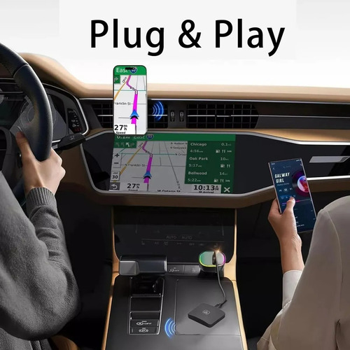 2en1 Adaptador Carplay Inalámbrico Y Android Auto Converter