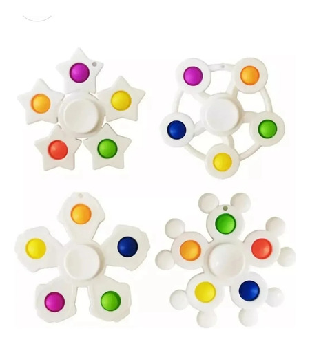 Llavero Pop It 3 Burbujas Multicolor Con Spinnerx40