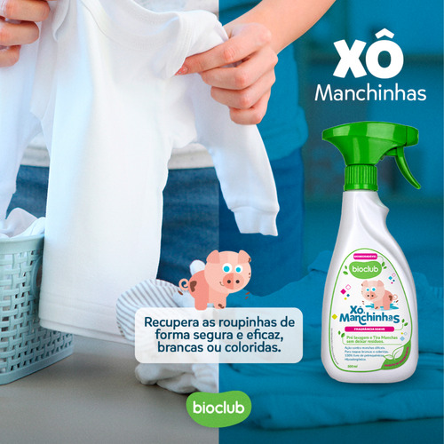 Pré Lavagem Tira Manchas Xô Manchinhas 500ml Refil Bioclub