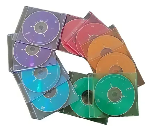 CD-r de 10 Passe Virgen Tdk Colorido 52 x 700 Mb 80 min | MercadoLivre