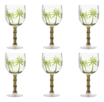 Comprar Jogo 6 Taças De Acrílico Palm Tree-coqueiro 10938