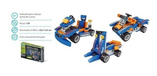 Bloco De Montar Click It Cis Evolution 3 Em 1 Construcars