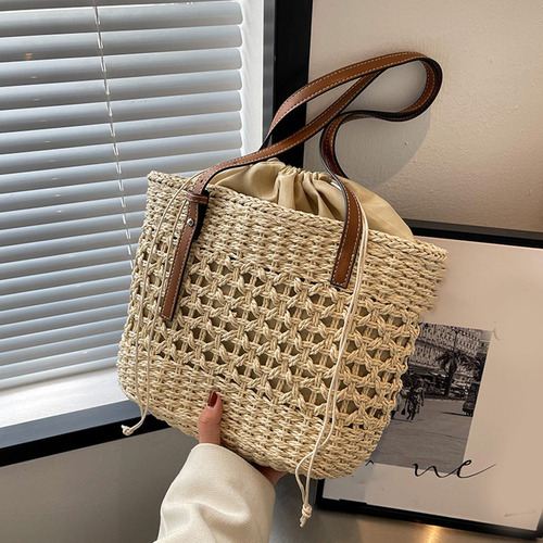 Bolso De Mano Tejido A La Moda Para Mujer, Tejido A Mano, Ca