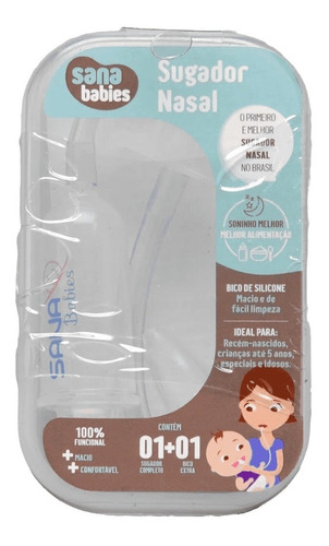 Aspirador Sugador Nasal + 1 Bico + Estojo Sana Babies ® 