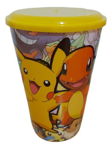 Pokemon - Vaso Plástico Con Sorbete