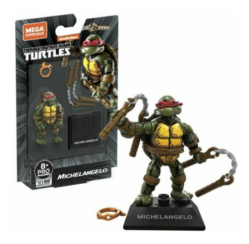 Mega Construx Michelangelo Turtles, Tenage Mutant Ninja!! Cantidad De Piezas 30