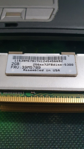Imagem 1 de 5 de Memória Ibm 2gb 256mx72fb Dimm-5300 Fru:39m5789