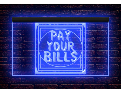 Pay Your Bills Here Conveniente Shop Store Display Led Luz