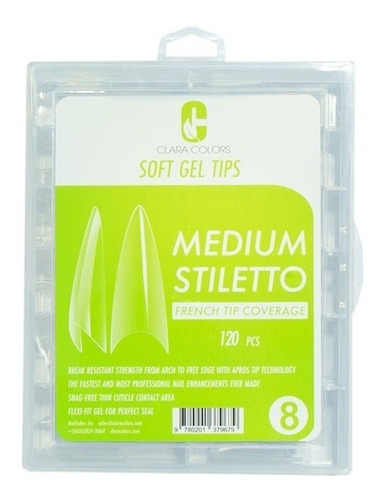 Soft Gel Tips 120 Gel X Uñas Manicure - Variedad De Opciones