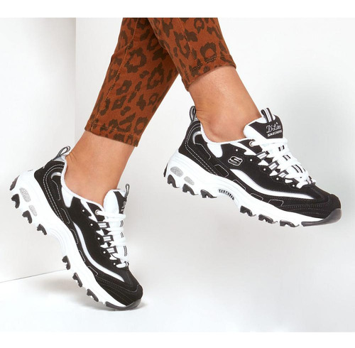 Zapatilla Dlites-biggest Fan Negro Blanco Skechers