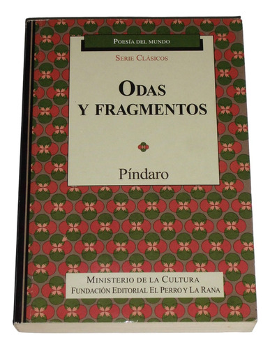 Odas Y Fragmentos / Pindaro