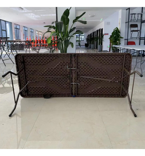 Mesa Plegable Plástico Camping Jardín 1.80 Cm Diseño Ratan