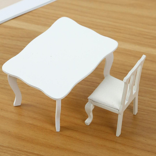 1:12 Juego De Mesa Y Silla De Casa De Muñecas, Manualidades