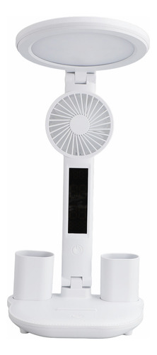 Ventilador Led De Escritorio, Portalápices, Plegable, Con At