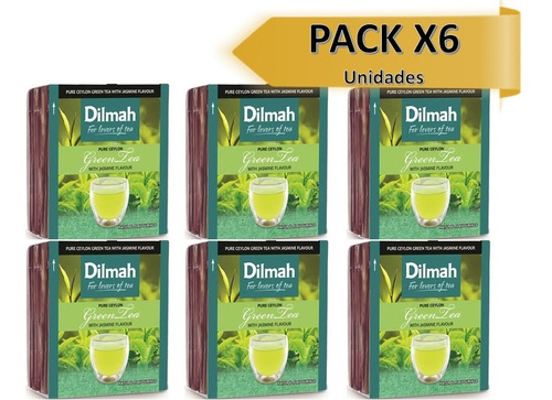 Te Dilmah Green Tea Con Jasmine Premium 60 Bolsitas.te Verde
