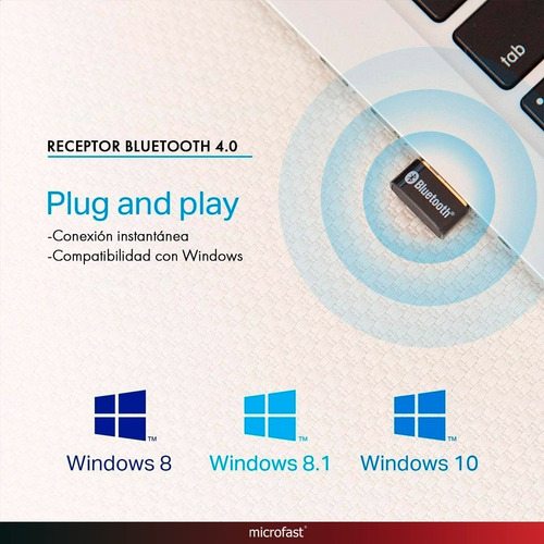Imagen 6 de 7 de Adaptador Bluetooth Antena Receptor Usb Pc Auriculares Noteb