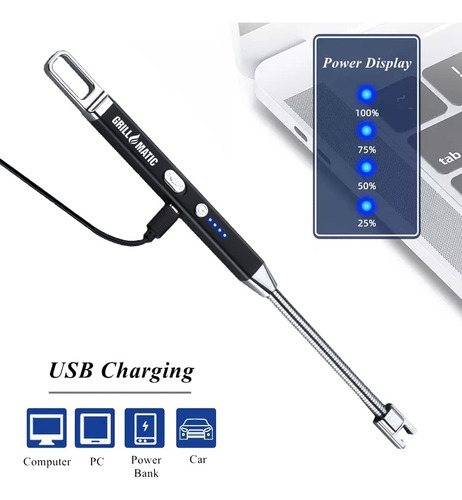 Encendedor De Parrilla Usb Recargable A Prueba De Viento