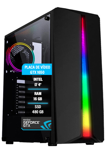 Pc Gamer I7 4º Gtx 1650 4gb 16gb Ddr3 Ssd 480gb