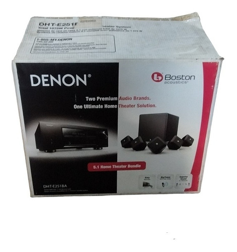 Imagen 10 de 10 de Denon Avr-e200 D 5.1 Canales 3d Pass Through Teatro En Casa