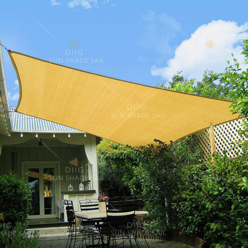 Toldo Para Patio Rectangular Tela Sombra Bloqueo Luz Solar