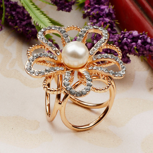 De De Imitación De Cristal Con Hebilla De Flores Para Mujer
