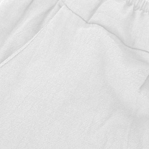 Pantalón Corto Para Hombre, Color Liso Y Cordón De Lino, Est
