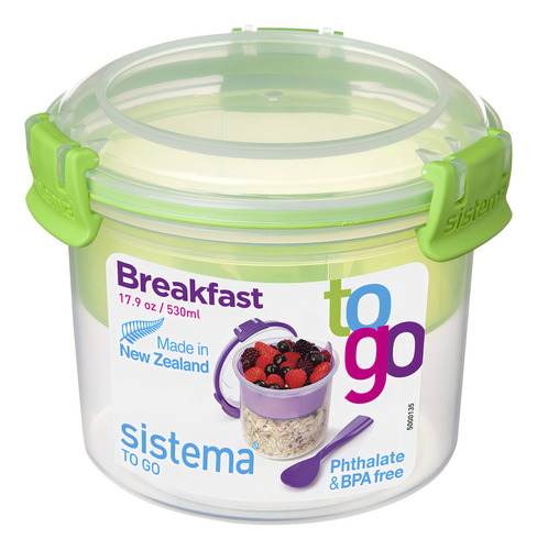 Sistema. Coleccion To Go. Tazon De Desayuno Contenedor De Al