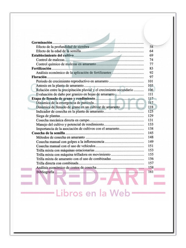 Amaranto, Recomendaciones Para Su Producción
