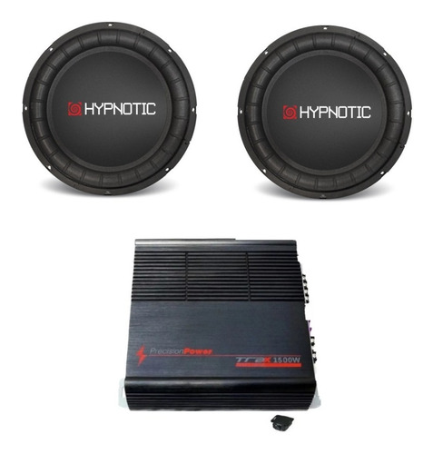 Paquete Par De Subwoofer Hypnotic Hed12d+amplificdor Clase D