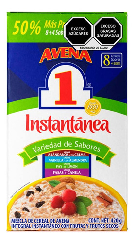 3 Pzs Granvita Avena Instantanea Varidad De Sabores No. 1 42